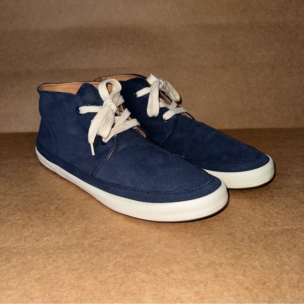 Ralph Lauren Polo Blue Suede Leather Shoes Size 10.5 D